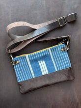 Load image into Gallery viewer, Crossbody -  Brown and Hand-dyed Indigo