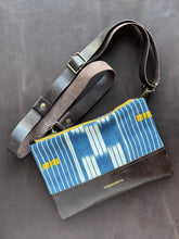 Load image into Gallery viewer, Crossbody -  Brown and Hand-dyed Indigo
