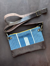 Load image into Gallery viewer, Crossbody -  Brown and Hand-dyed Indigo

