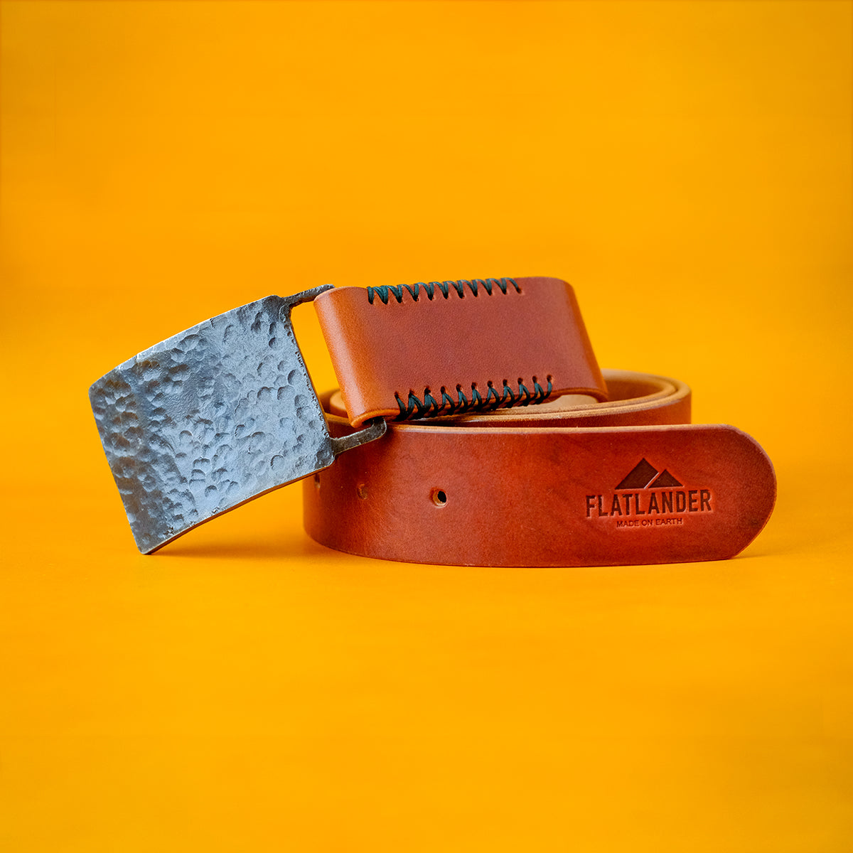 Flat Iron Belt with Hand-forged Buckle